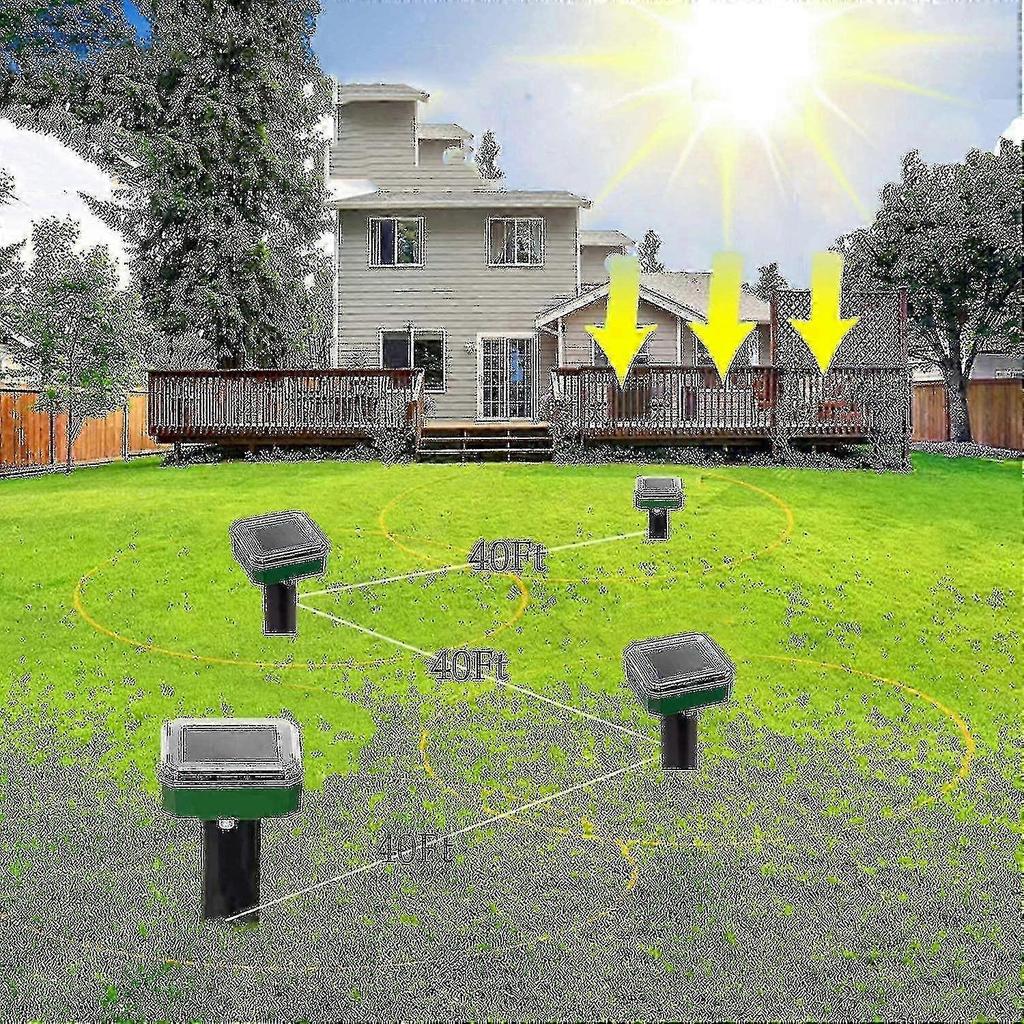 6pcs Solar Snake Repellent Ultrasonic Outdoor Repeller