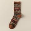 Ethnic-style Socks for Women In Spring and Autumn, Retro Mid-top, Winter Warm and Casual Cotton Socks That Make You Look Slimmer