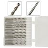 10pcs 1/8 Inch 2-Flutes Flat Nose Spiral Carbide End Mill CNC Router Bits 22mm