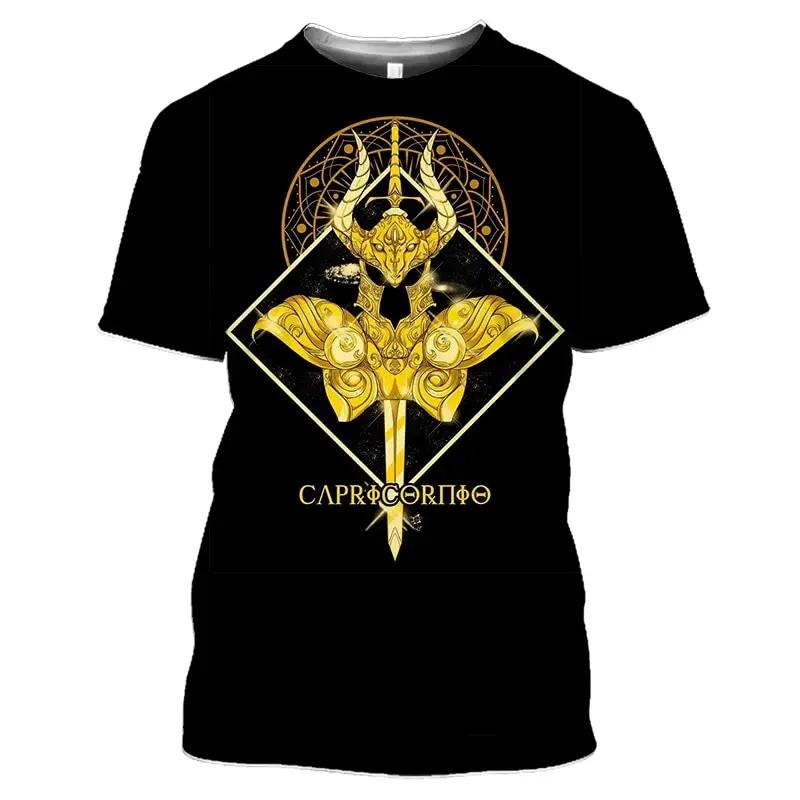 Anime Saint Seiya 3D Printed T-Shirt Street Casual Men Women Fashion Short-Sleeved T-Shirt O Collar Children'S T Shirt Top