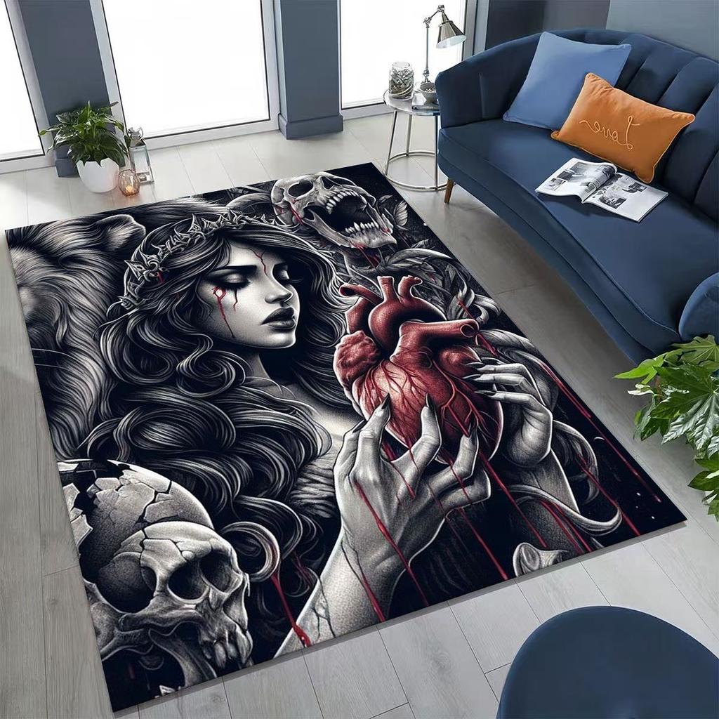 27 Style Terrifying Ghost Spirit Apparition Specter Gothic Rug for Bedroom Living Room Sofa Home Doormat Decor,Non-slip FloorMat