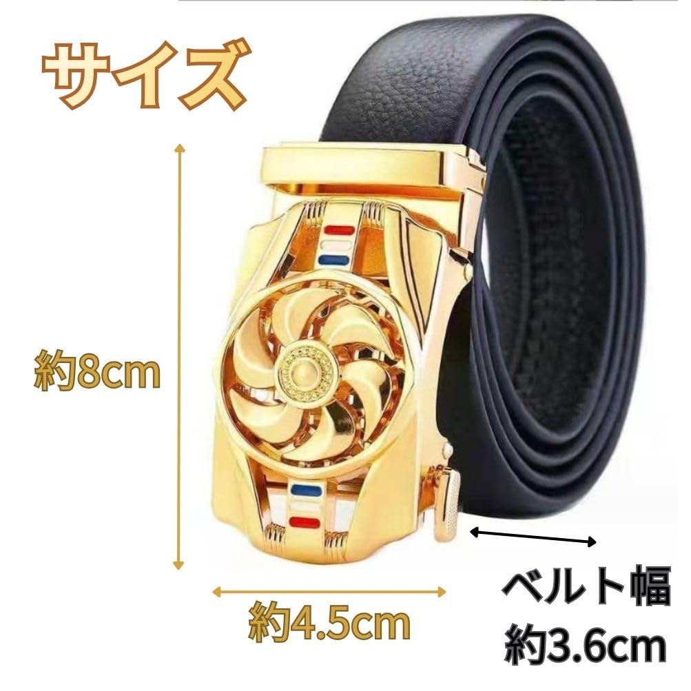 [D. Stomo] Adult Transformation Men's Belt, Kamen Rider Style, Rotating Buckle, Genuine Leather, Business Scene, Conversation Starter, Playful, No Hol