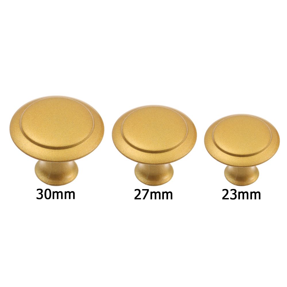 2Pcs 23/27/30mm Round Single-hole Drawer Knob Kitchen Bedroom Cabinet Wardrobe Dresser Pull Metal Handle With Screw Hardware