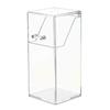 Transparenter Acryl-Klappdeckel-Make-up-Pinsel- und Augenbrauenstifthalter mit Perlen