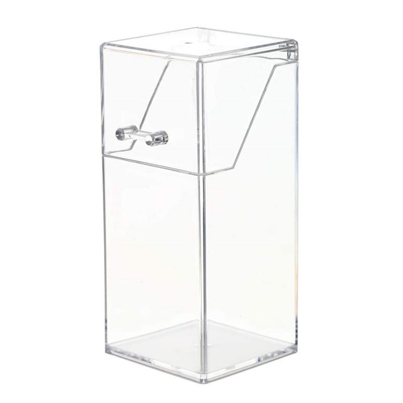 Transparenter Acryl-Klappdeckel-Make-up-Pinsel- und Augenbrauenstifthalter mit Perlen