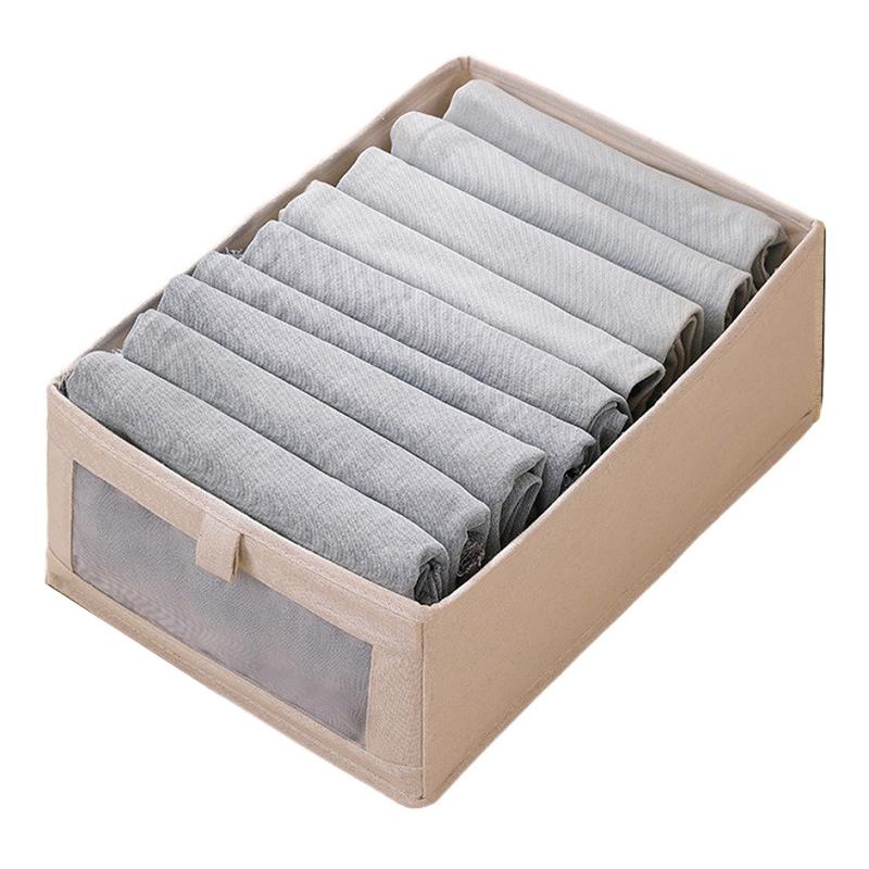 Size L Storage Box Oxford Cloth Foldable Clothes Organizer with Clear Window A