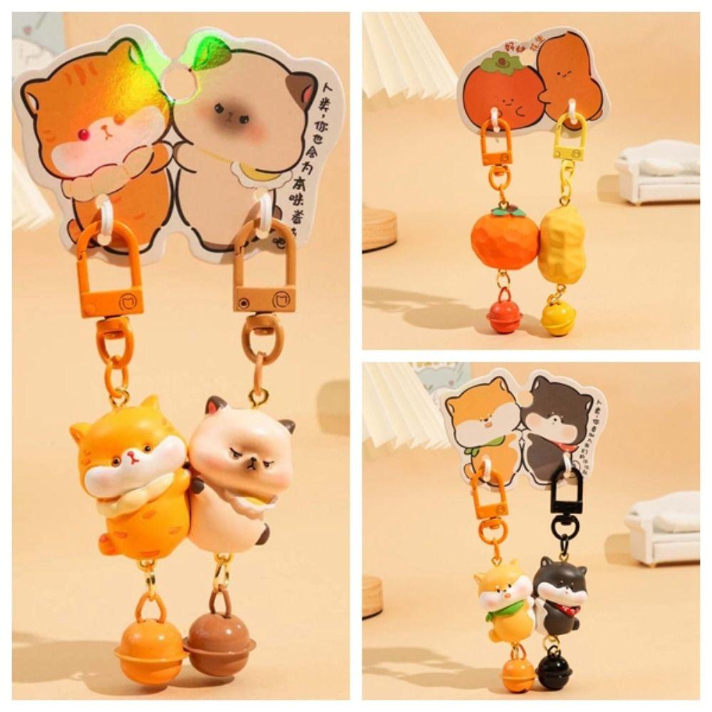 2 Stück Hunde Paar Schlüsselanhänger Harz Rucksack Schlüsselanhänger Lustige Magnetische Tieranhänger Autoschlüssel