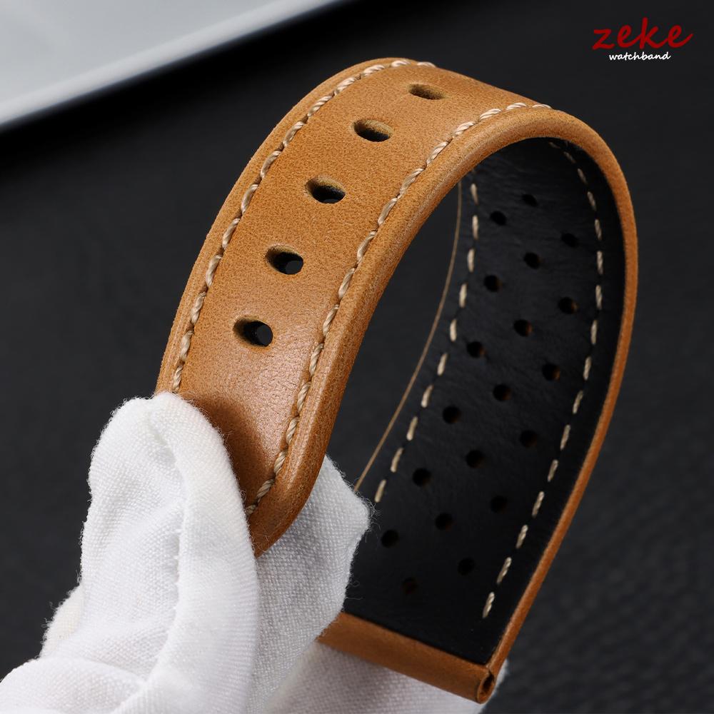 20mm 22mm Vintage Oil Wax Genuine Leather Watch Strap 18mm 24mm Universal Cowhide Watchbands Breathable Bracelet Sport Wristbelt