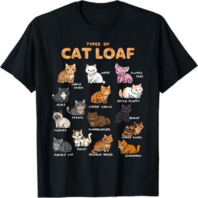 Types of Cat Loaf Cute Kitten Kawaii Cats, Cat Lover Men Women Girls Kids T-Shirt