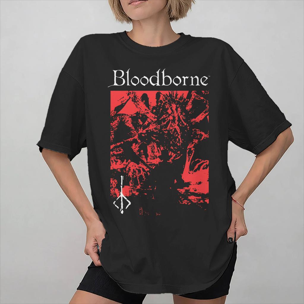 Unisex Women Bloodbornes Hunter Game T Shirt 100 Cotton Graphic Printing TShirt Top Clothing