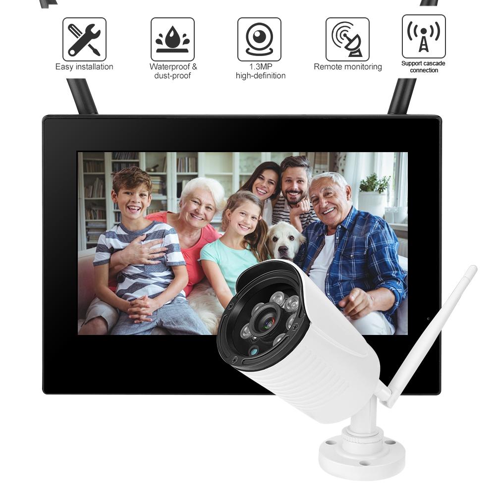 10in 1.3MP HD Wireless WIFI Baby Monitor 1 Camera Smart DVR Home Security System