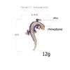 Lizard studded diamond brooch, metal brooch, animal rhinestone chest flower, clothing accessories, fashionable brooch for women