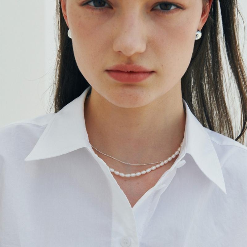 VERTE 925 Silver Boule Necklace