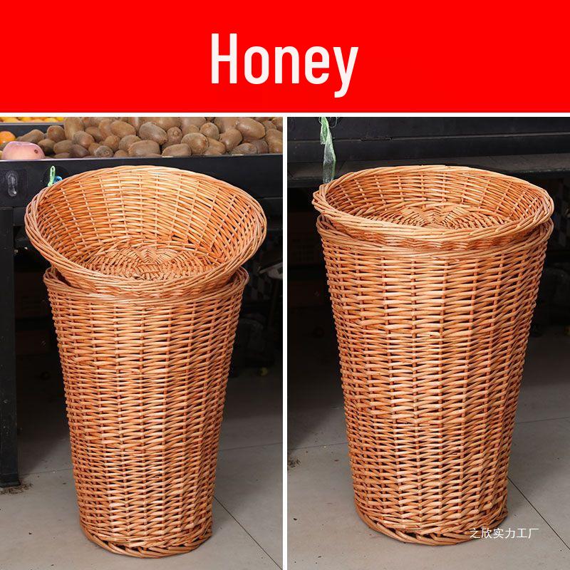 Wicker Basket Display for Fruits & Vegetables - Perfect for Supermarkets