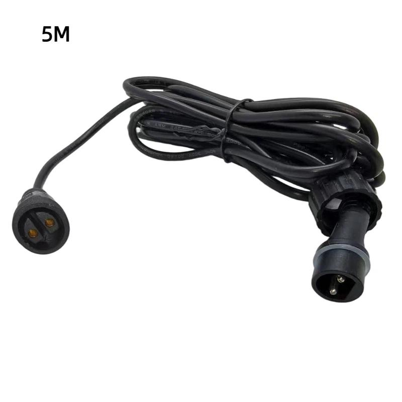 1Pcs 2 Pin Male To Female Connector Floodlight Universal Cable 1-10 Meter Extension Cable For Solar Spotlight Waterproof Cable