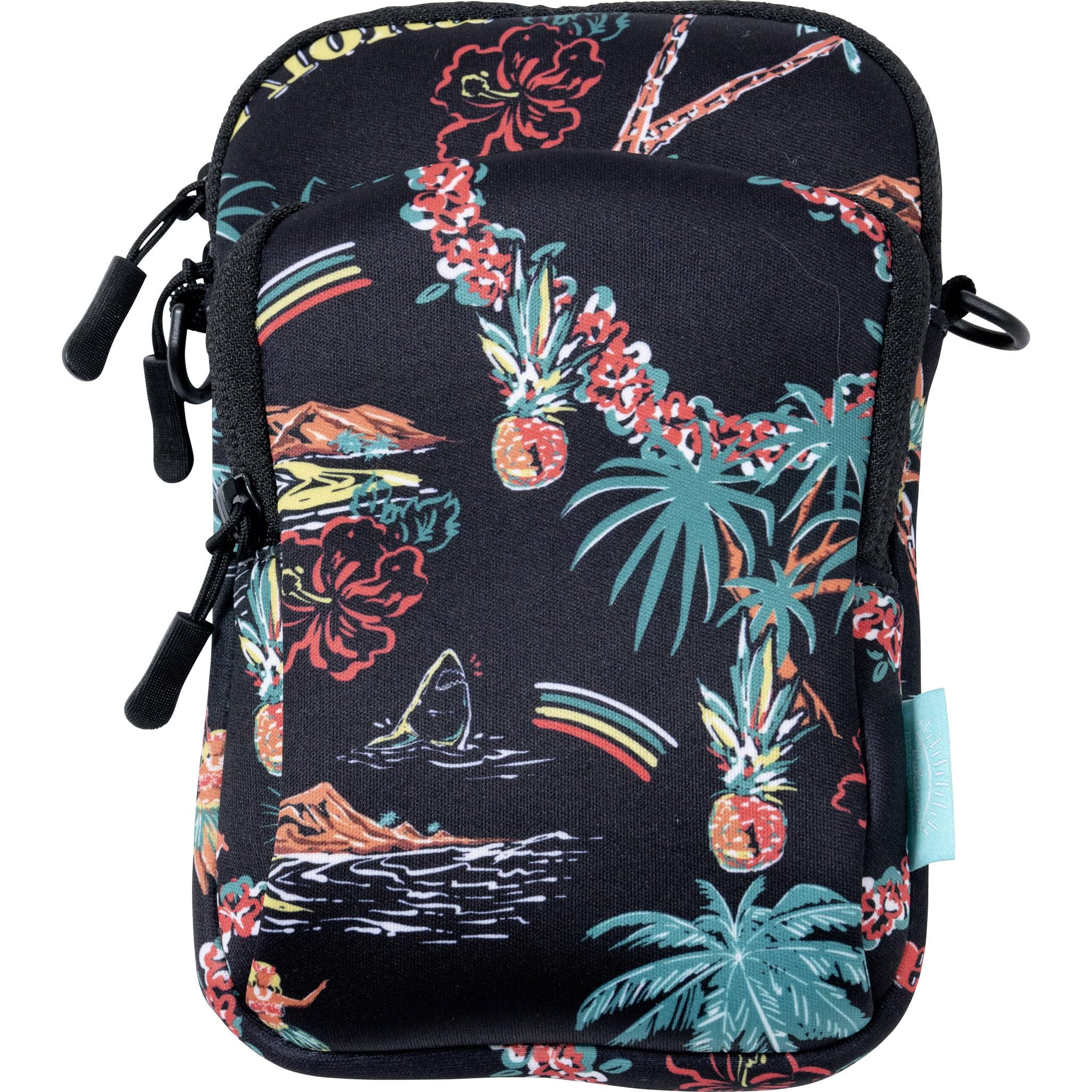 

Neoprene mobile case convenient for short outings Width 12 x Height 19 x Depth 2cm Aloha Black Easy to put your smartphone in the front pocket and