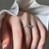 Ins Versatile Fashion Copper Ring With Unique Beaded Geometric Pattern