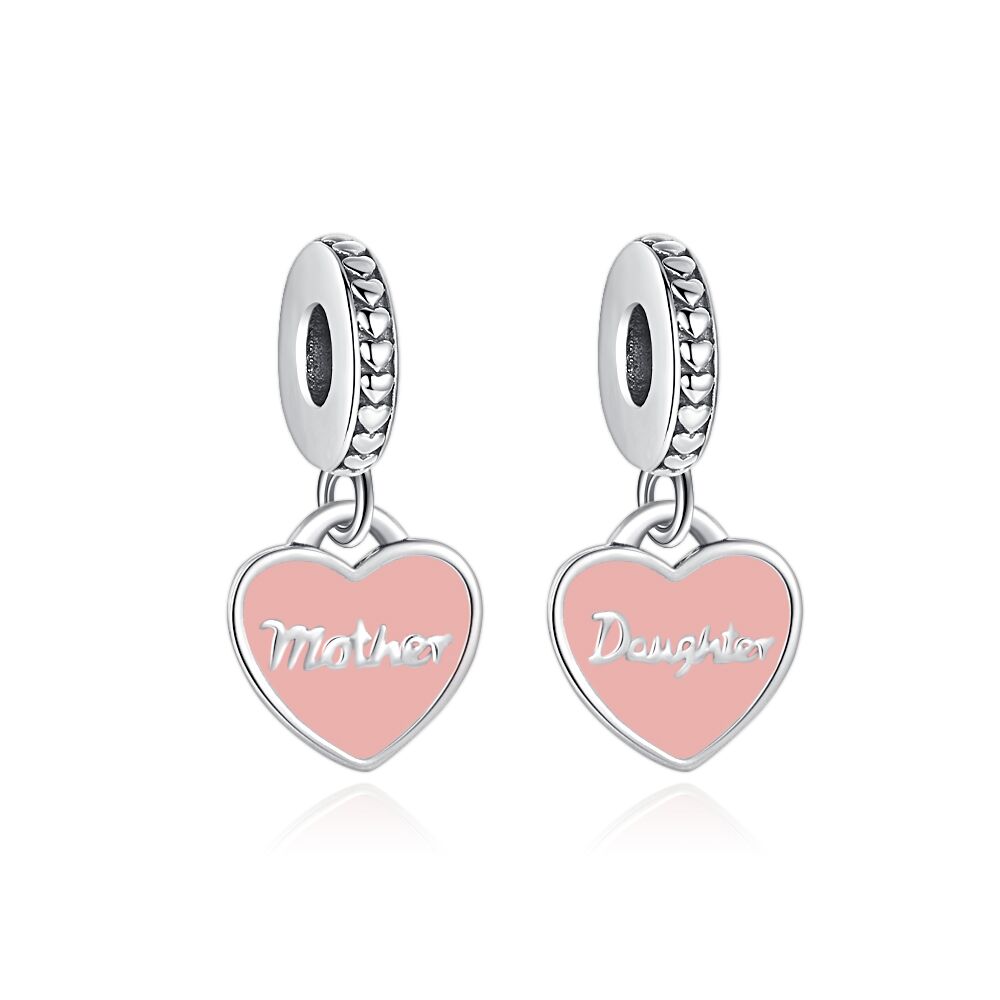Newcopper Mother'S Day Love Daughter Charms Beads Fit Original Bracelet Diy Jewelry For Women Gift