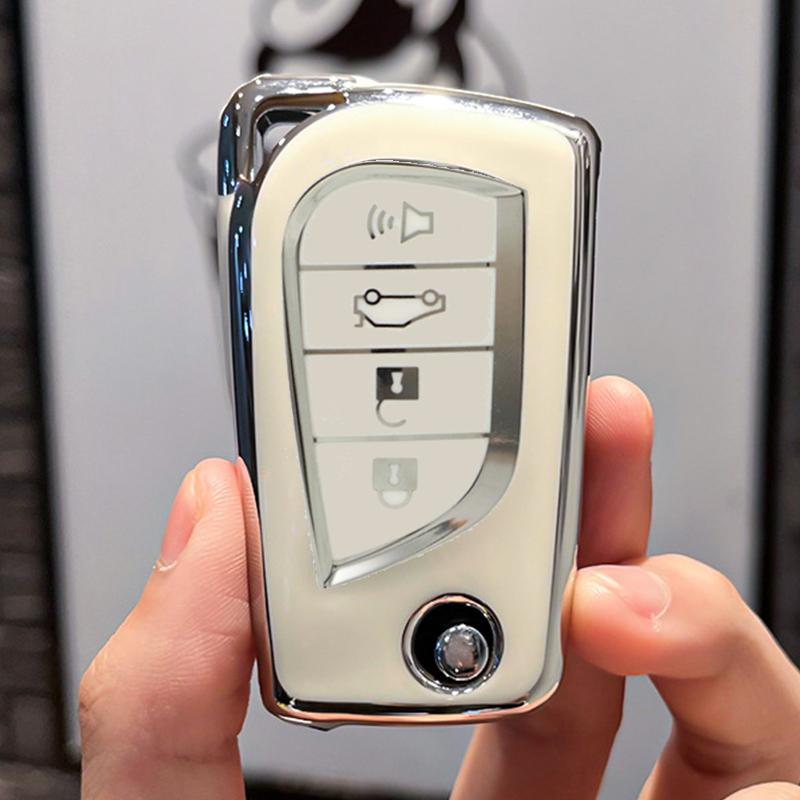 For Toyota Camry RAV4 Auris Corolla Avensis Verso Yaris Aygo Scion TC IM 2015 -2023 TPU 2 3 4 Buttons Car Key Cover Case