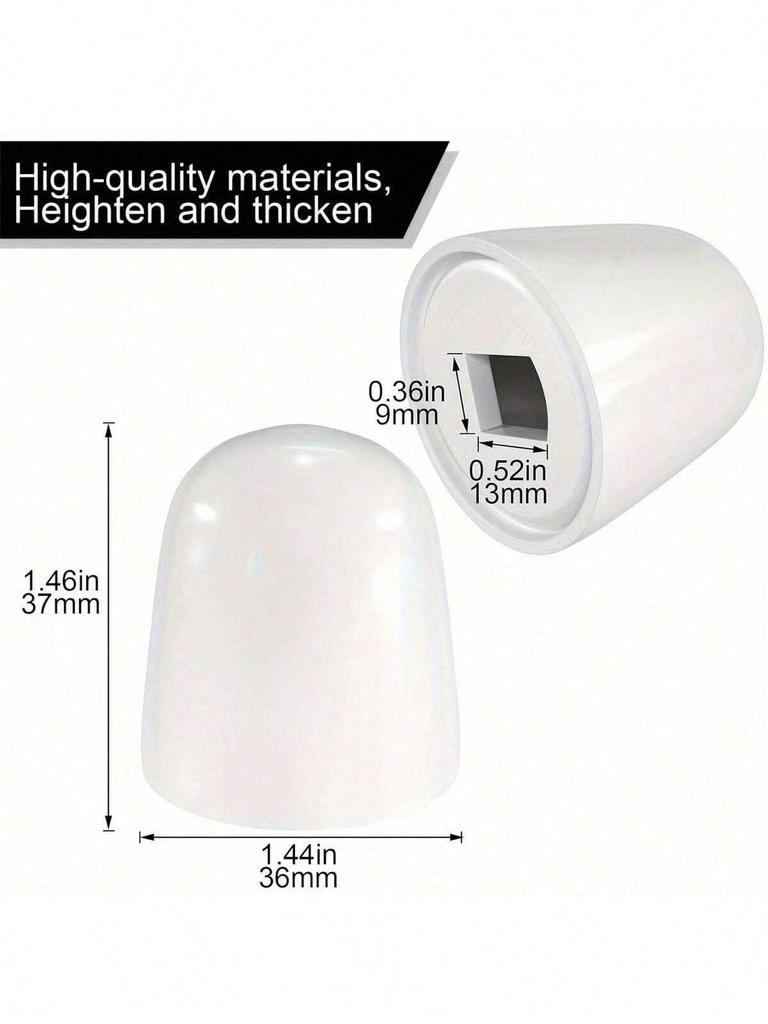 1pc Universal Toilet Bolt Cover, Circular Plastic Push In Toilet Bolt Cover With Additional Washer F