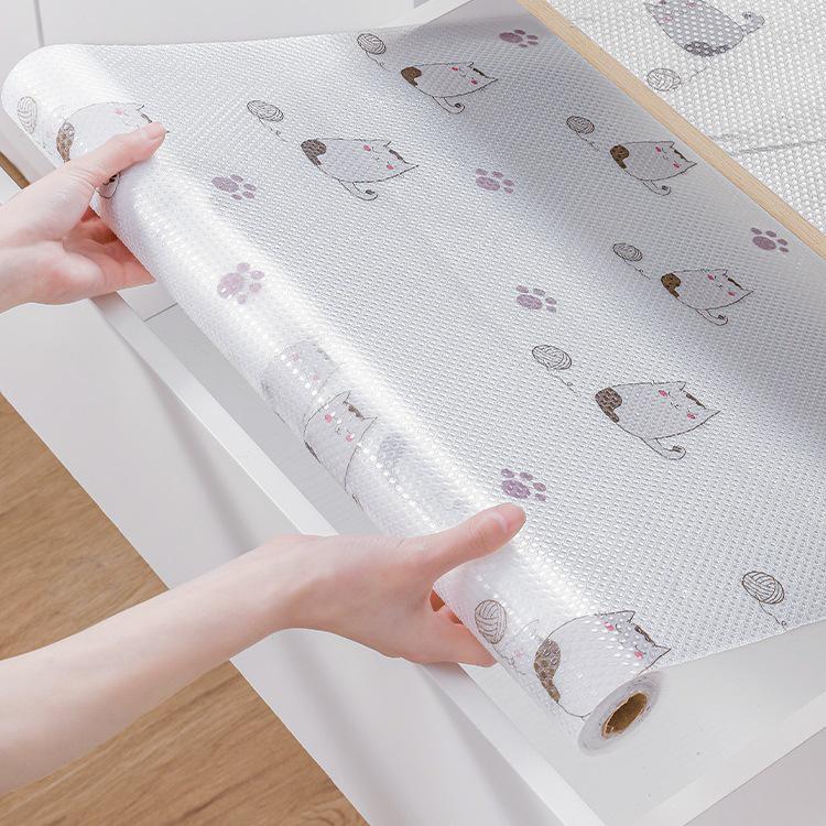 Waterproof Anti-Mold Cabinet & Drawer Liner - Thick, Moisture-Proof Mat for Kitchen, Wardrobe, Shoe Cabinet, and Oil-Proof Countertop.