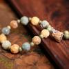 Charm Jewelry Tibetan Buddha Bracelet Natural Resin Wooden Beads Bracelet  Buddhism Rituals