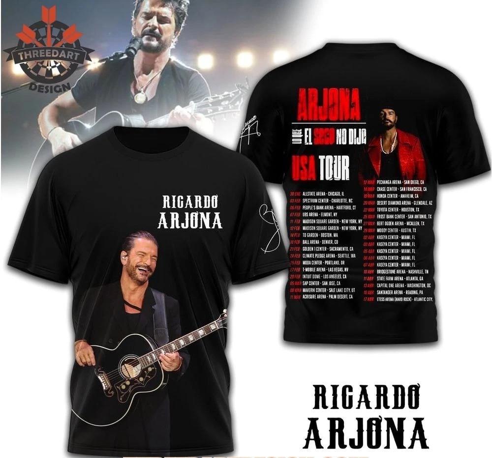 Ricardo Arjona USA Tour 3D T-Shirt Full Size Unisex PP2899 XXL