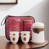 Travel tea set Kuaike cup, one pot, three cups, portable lucky small set, outdoor kung fu set, tea advertising gifts