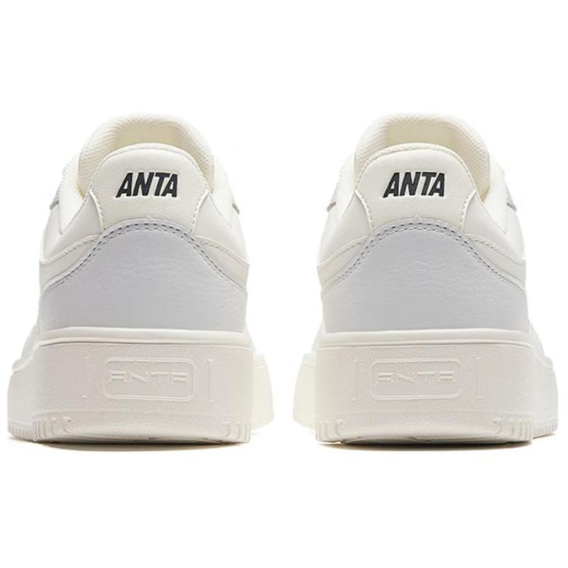 Anta Light Course Cushioning, Wear Resistant Low top Skateboard Shoes Men's White Gray Sneakers 912428010-4