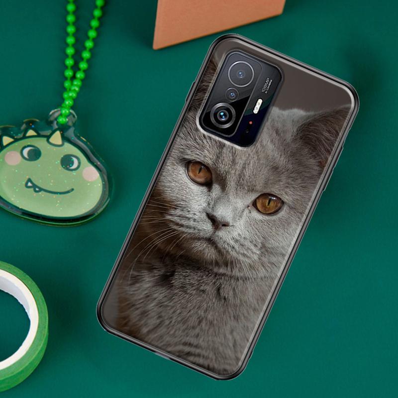 British Shorthair Cat Case For POCO F5 X5 X3 Pro X4 F4 GT F3 M5s C40 Cover For Xiaomi 13 12 Lite 11T 12T Pro 12X