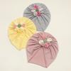 New Children's Button Flower Pullover Hat, Creative and Comfortable Baby Hat, Thin Baby Cap