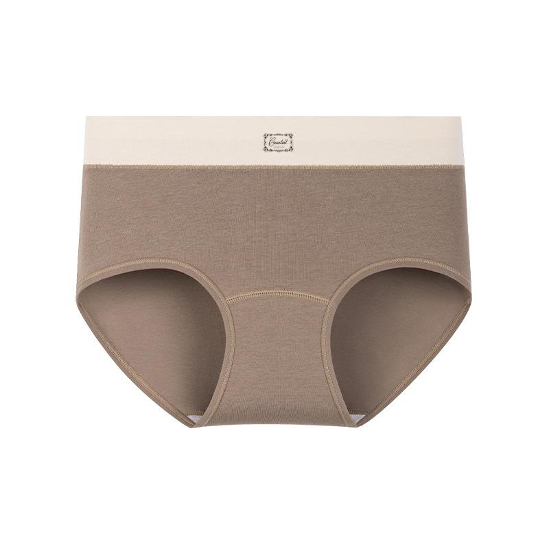 

Women s Spring and Autumn 10A Antibacterial Extended Crotch Mid Waist Underwear XXL коричневый
