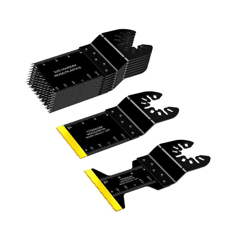 10-Piece Universal Bi-Metal Titanium Saw Blade Set: Cuts Iron, Nails, Aluminum, Sheet Metal