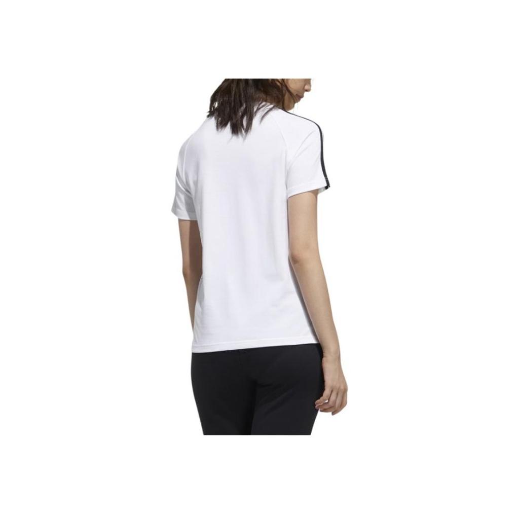 Adidas Neo W CE 3S Printed Casual Sports Round Neck Short Sleeve Raglan T-Shirt Women Tops White GP5575