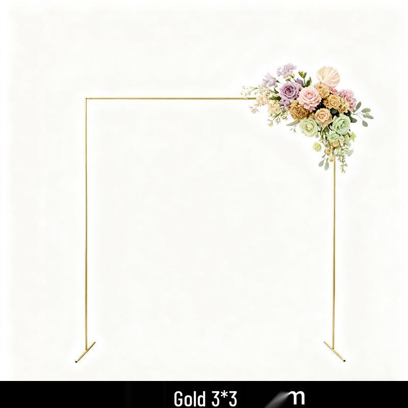 Popular 7.2ft Gold Wrought Iron Archway for Balloons, Photography, or Outdoor Wedding Aisles
