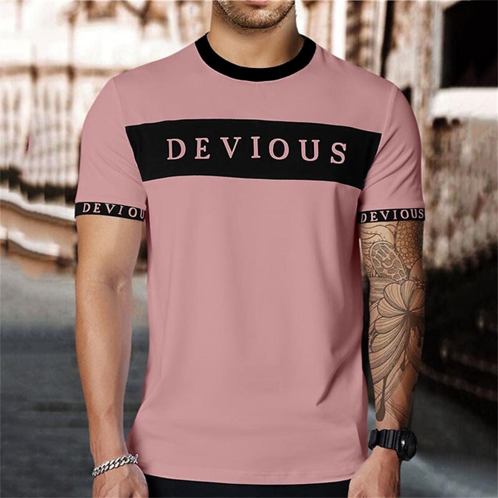 

Модная мужская футболка, крутая рубашка с буквенным принтом и круглым вырезом, 3D принт, повседневная праздничная одежда с коротким рукавом и графическим принтом, спортивная одежда 6XL