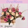 Home Decor Rose Flower Bouquet With Silk Material For Wedding And Event Decoration