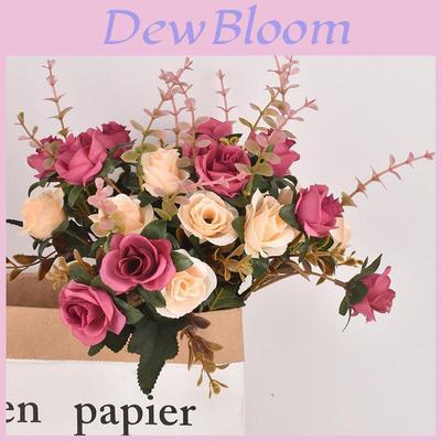 Home Decor Rose Flower Bouquet With Silk Material For Wedding And Event Decoration