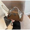 Silk Small Box Scarf Bag Stitching Detail Inner Zip Pocket Urban Bags Travel