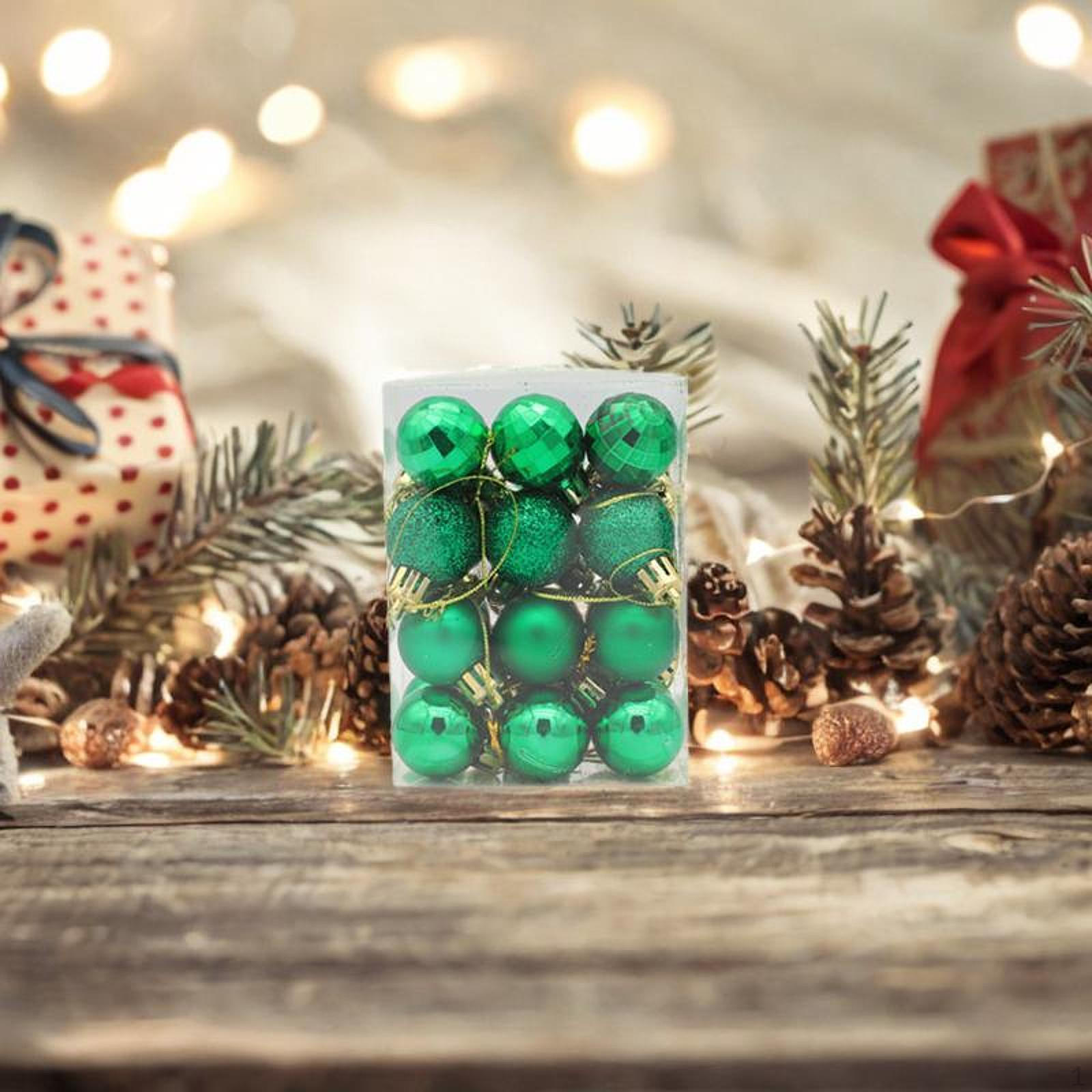 

24 Рождественских Шаровых Украшения для Украшения Елки, Праздничные Подвесные Изделия зелёный