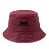 Unisex Printed Cartoon Cat Pattern fisherUnisex Hat, Fashionable and Lightweight Outdoor Sun Hat, Fishing Camping Trip