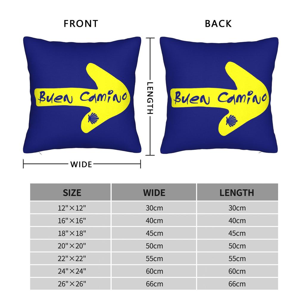 Camino De Santiago Square Pillow Covers Polyester Home Arrow The Way Cushion Case Cool Home Decoration Pillow Cover 45*45
