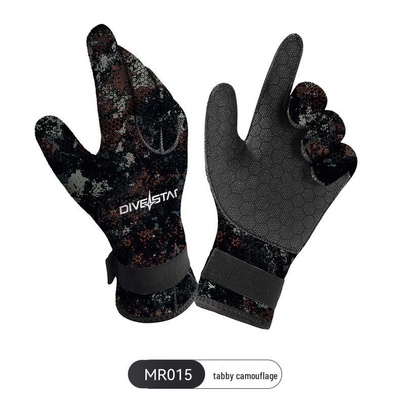 Substar 3/5mm Anti-Slip Diving Gloves: Snorkeling, Surfing, Anti-Cut, Warm, Wear-Resistant; Ideal for Winter Swimming & Fishing.