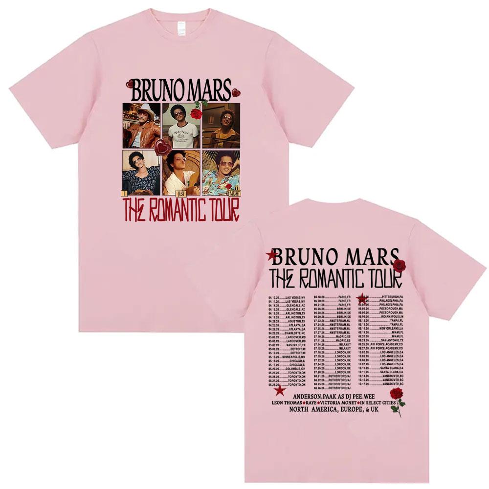 Bruno Mars The RoUnisextic Tour 2026 Music Graphic T Shirt Unisex Women Harajuku Hip Hop Rock Tshirts Summer Tops 100 Cotton Tshirt