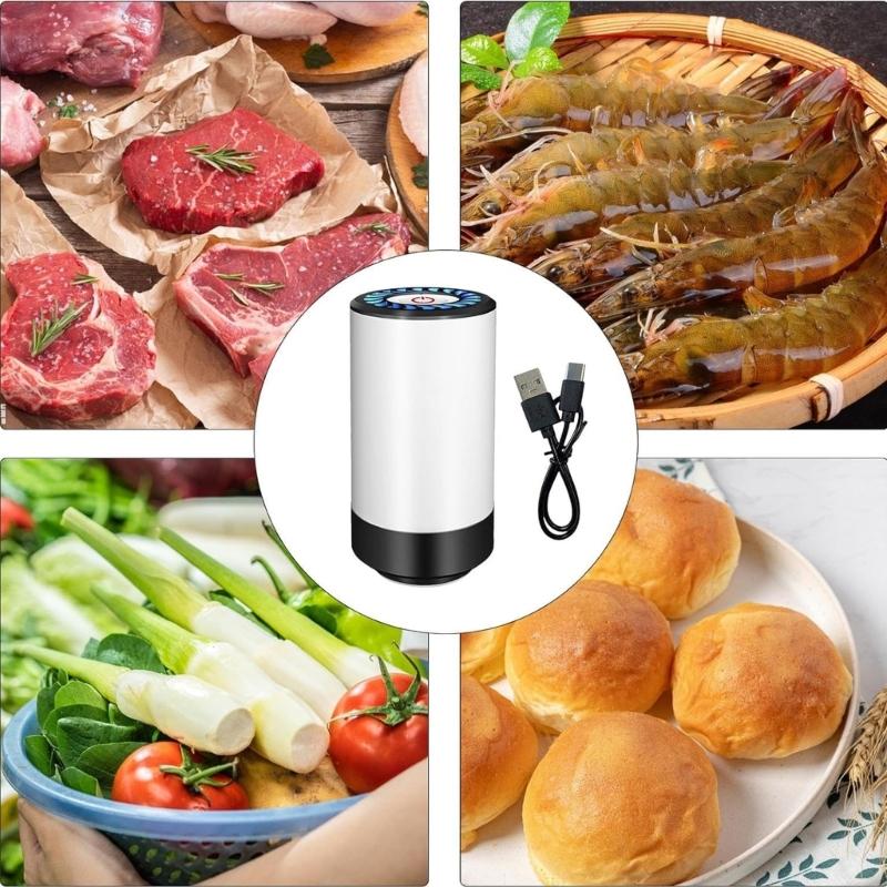 Household Food Vacuum Sealing Machine Compact Home Food Vacuum Sealer Electric pumps Handheld Vacuum Machine Enduring