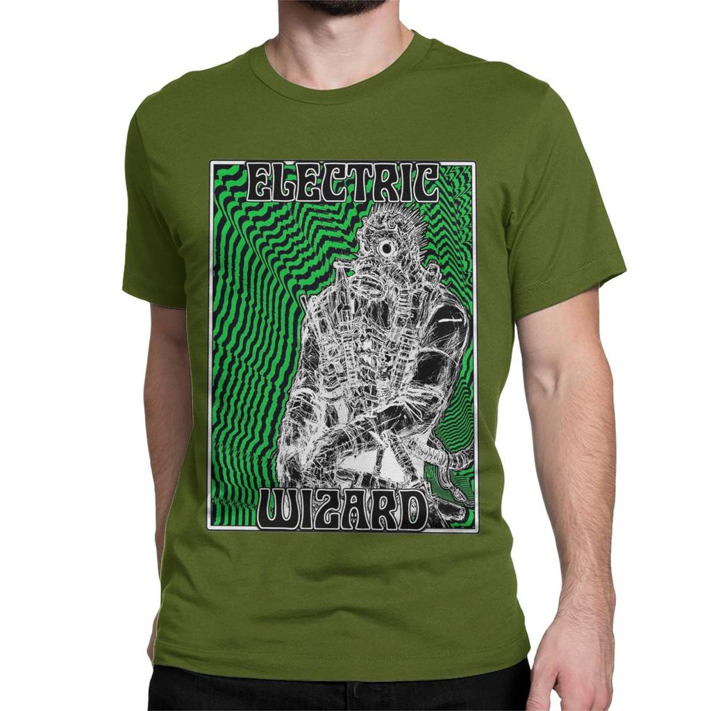Novelty Electric Wizard Kaiman T-Shirts for Men Women O Neck 100% Cotton T Shirt Anime Short Sleeve Tees Gift Idea Tops