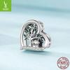 Yin Ziyun Heart-Shaped S925 Sterling Silver Family Tree DIY Bracelet Beads