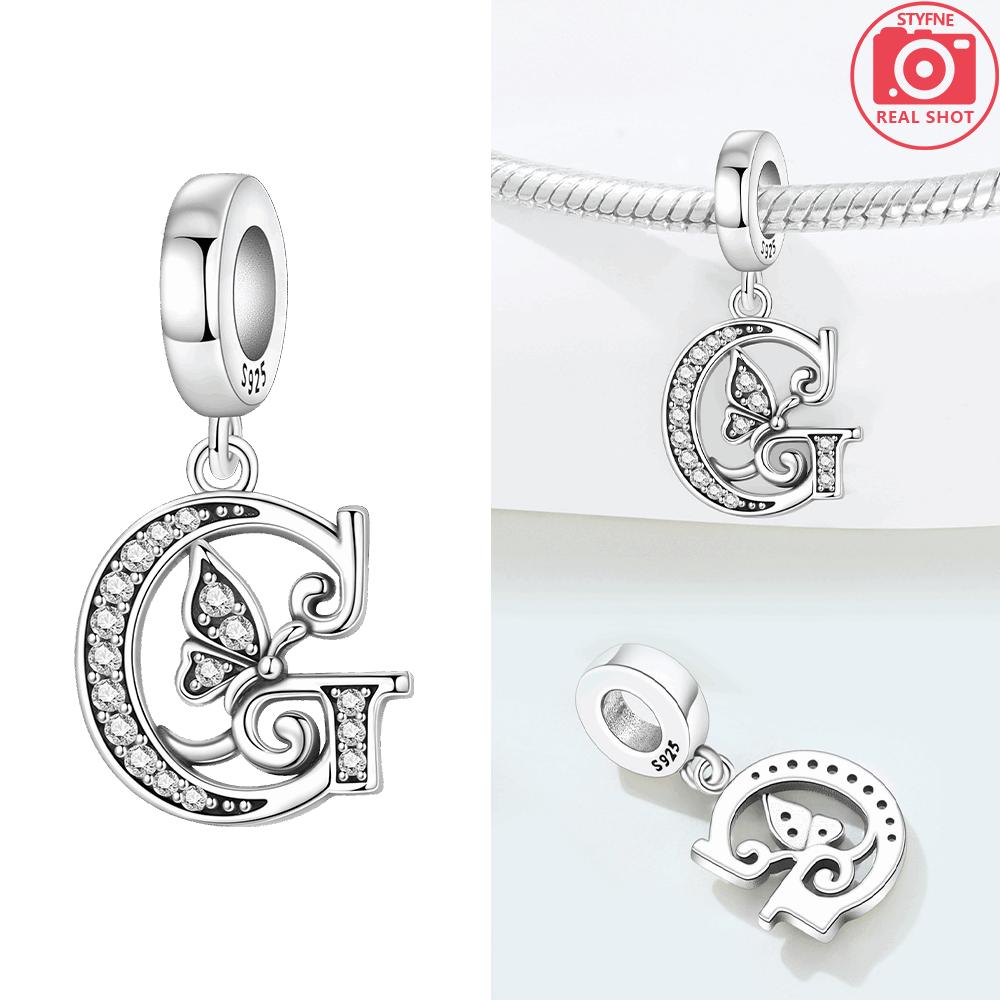 

Оригинальная медная подвеска-алфавит в виде бабочки, серия 26 букв, шармы, бусины, подходят для браслета, ювелирные изделия, подарок на День святого Валентина, изысканный подарок, женский, сделай сам