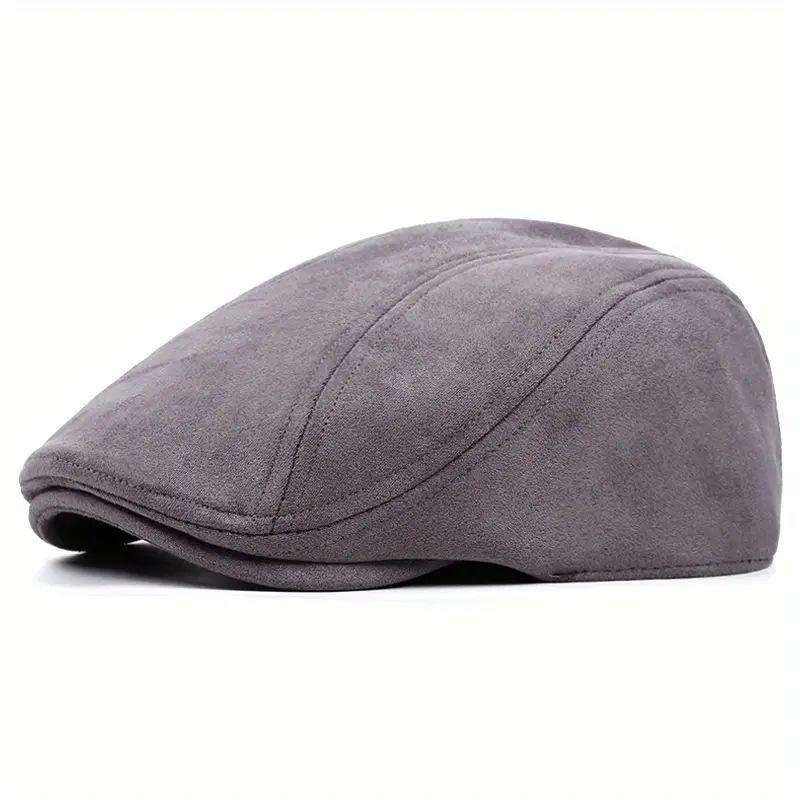 New Suede Winter Beret Hat Fashion Men Women Adjustable Newsboy Cap Flat Visor Berets Unisex Panama Hat Retro Casual Beret Gorra