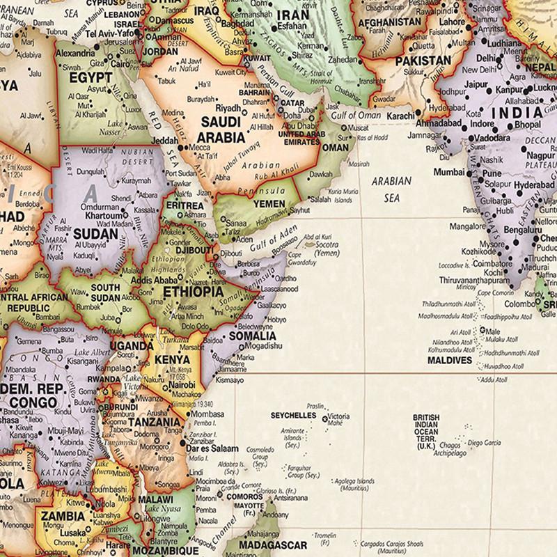 World Map,Polyester Wall Hanging,for Kids' Room,Living Room,Dorm Decor,Educational Decor,Wall Art,Travel Tools